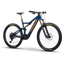 Orbea Rise M-LTD Full Suspension 29" Electric Mountain Bike 2021 -Zone3 || Orbea || Pas Normal Studios store Orbea Rise M LTD Full Suspension 29 Electric Mountain Bike 2021 Blue Gold 3