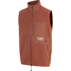 Pas Normal Studios Escapism Fleece Gilet -Zone3 || Orbea || Pas Normal Studios store Pas Normal Studios Escapism Fleece Gilet Rust 1