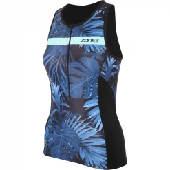 Zone3 Activate Plus Tropical Palm Womens Sleeveless Tri Top