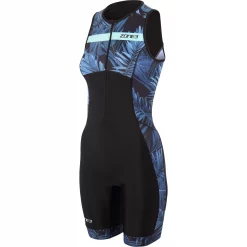 Zone3 Activate Plus Tropical Palm Womens Sleeveless Trisuit