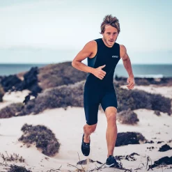 Zone3 Aeroforce X Sleeveless Trisuit -Zone3 || Orbea || Pas Normal Studios store Zone3 Aeroforce X Sleeveless Trisuit Black Grey 4