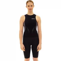 Zone3 Aeroforce X Womens Sleeveless Trisuit -Zone3 || Orbea || Pas Normal Studios store Zone3 Aeroforce X Womens Sleeveless Trisuit Black Grey 2