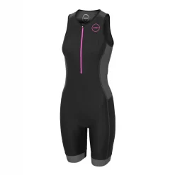 Zone3 Aquaflo Plus Womens Trisuit -Zone3 || Orbea || Pas Normal Studios store Zone3 Aquaflo Plus Womens Trisuit Black Grey Neon Pink