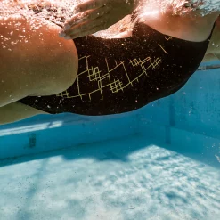 Zone3 Classic Womens Swim Costume -Zone3 || Orbea || Pas Normal Studios store Zone3 Iconic Classic Womens Swim Costume Black Grey Gold 4