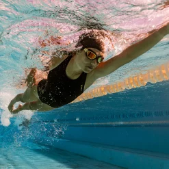 Zone3 Classic Womens Swim Costume -Zone3 || Orbea || Pas Normal Studios store Zone3 Iconic Classic Womens Swim Costume Black Grey Gold 5