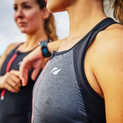 Zone3 Performance Culture Womens Tri Top -Zone3 || Orbea || Pas Normal Studios store Zone3 Performance Culture Womens Tri Top Black Coral 5