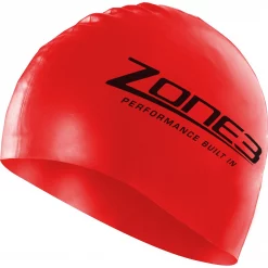 Zone3 Silicone Swimming Cap -Zone3 || Orbea || Pas Normal Studios store Zone3 Silicone Swim Cap red