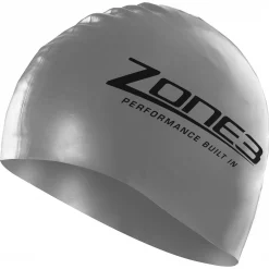 Zone3 Silicone Swimming Cap -Zone3 || Orbea || Pas Normal Studios store Zone3 Silicone Swim Cap silver